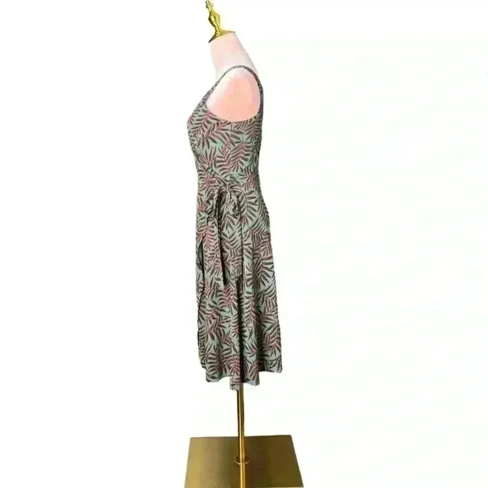 41 Hawthorn Tie Waist Midi Dress in Floral Tropical Green/Peach. X Small. NWT! - Picture 8 of 15